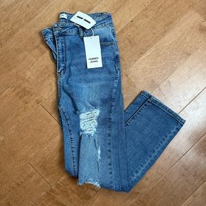 Distressed jeans